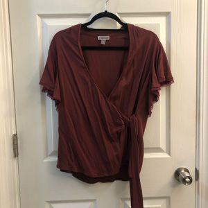 Burgandy Chloe Wrap Top